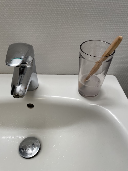 Skyl tandbørsten efter mundskyld